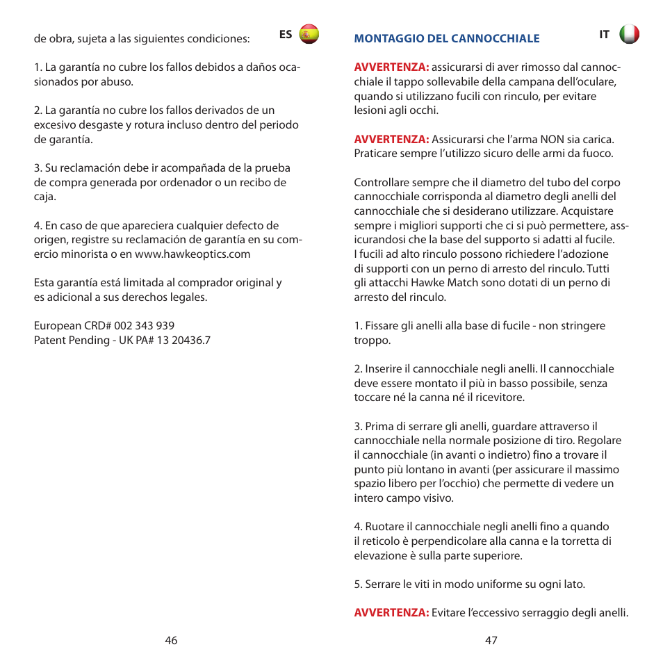 Hawke Optics Airmax 30 8-32x50 User Manual | Page 24 / 30
