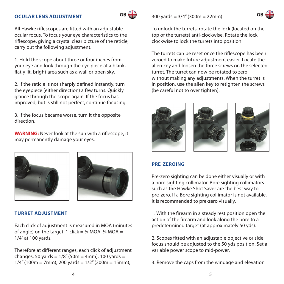 Hawke Optics Airmax 30 8-32x50 User Manual | Page 3 / 30