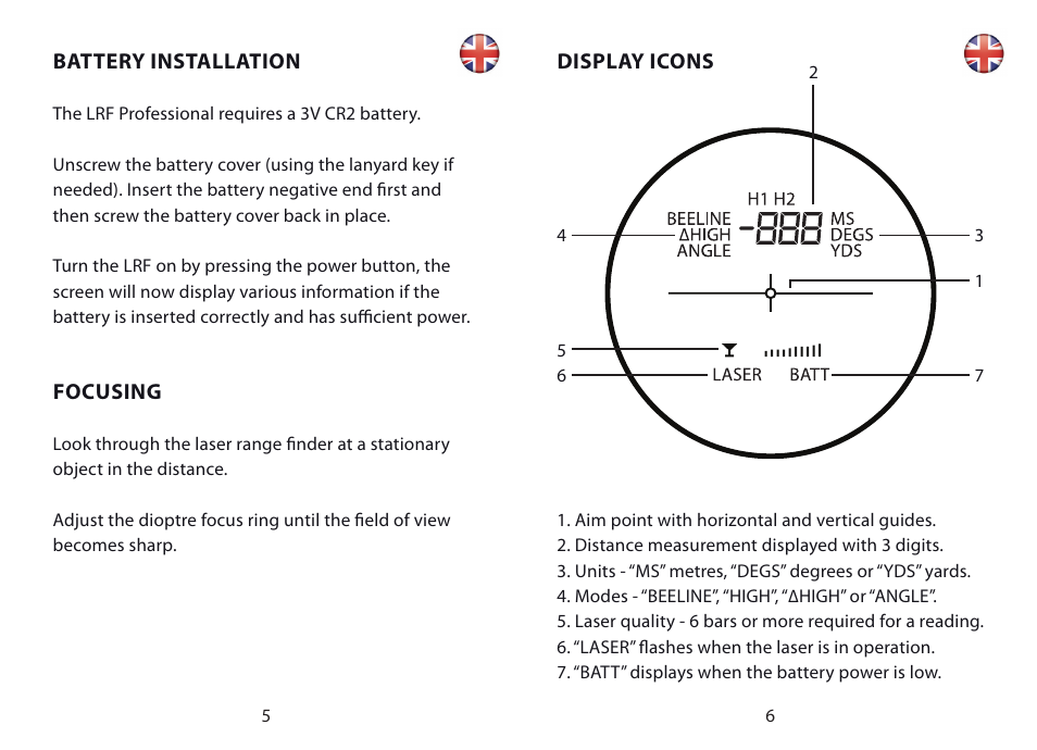 Hawke Optics LRF Pro 900 User Manual | Page 3 / 8