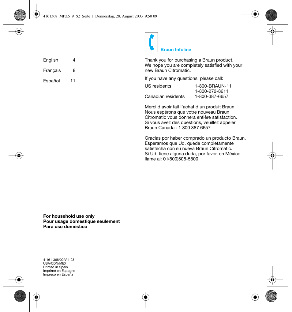 Braun Citromatic MPZ6 User Manual | Page 2 / 14