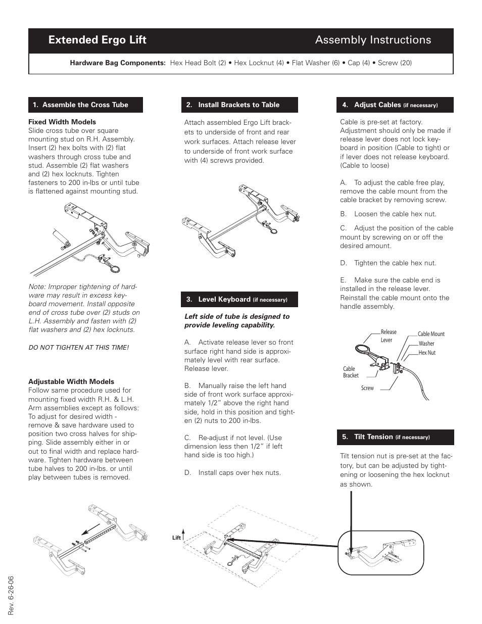 Humanscale Extended Ergo Lift User Manual | 1 page