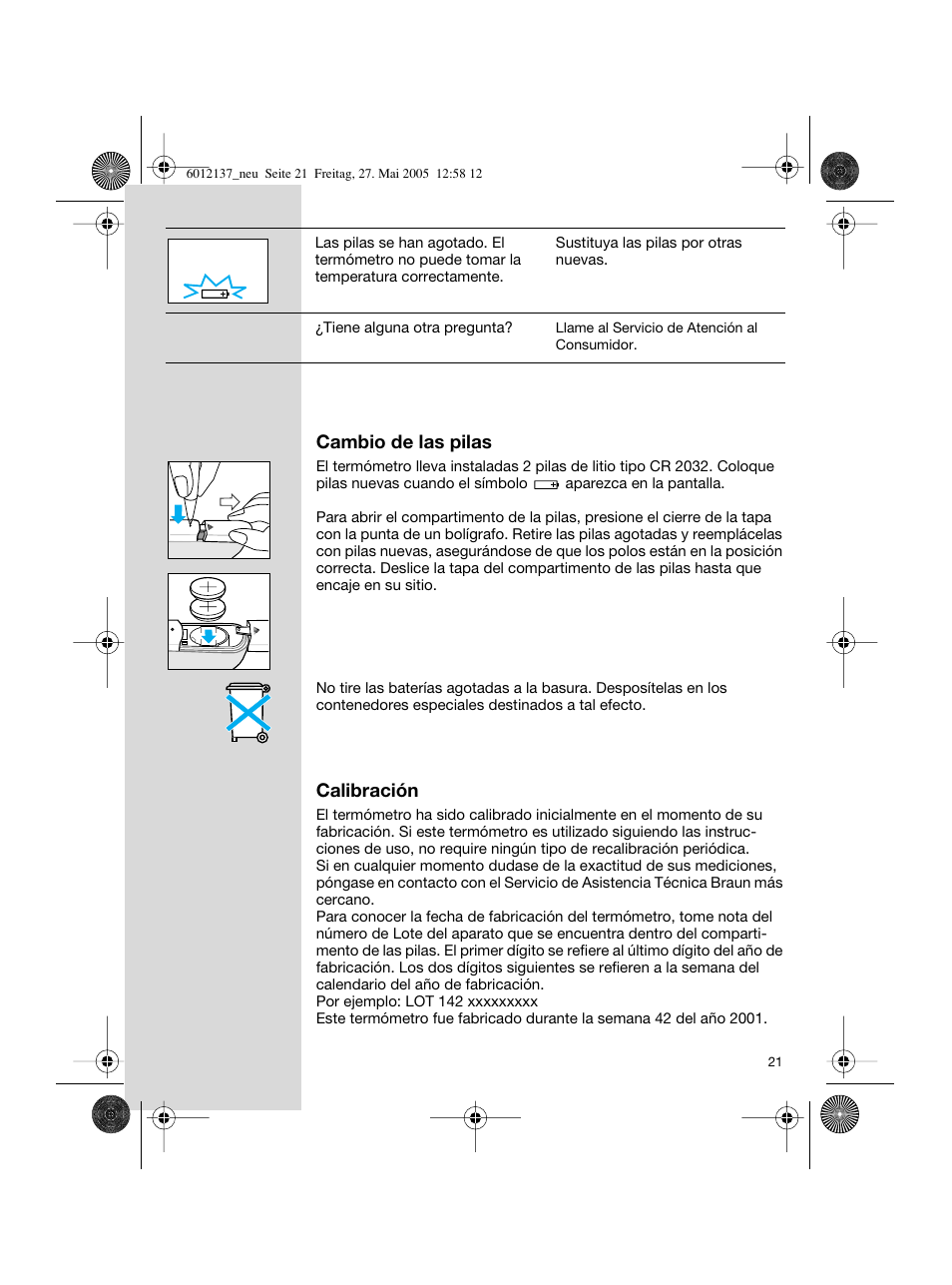 Braun ThermoScan IRT 3020 User Manual | Page 21 / 48