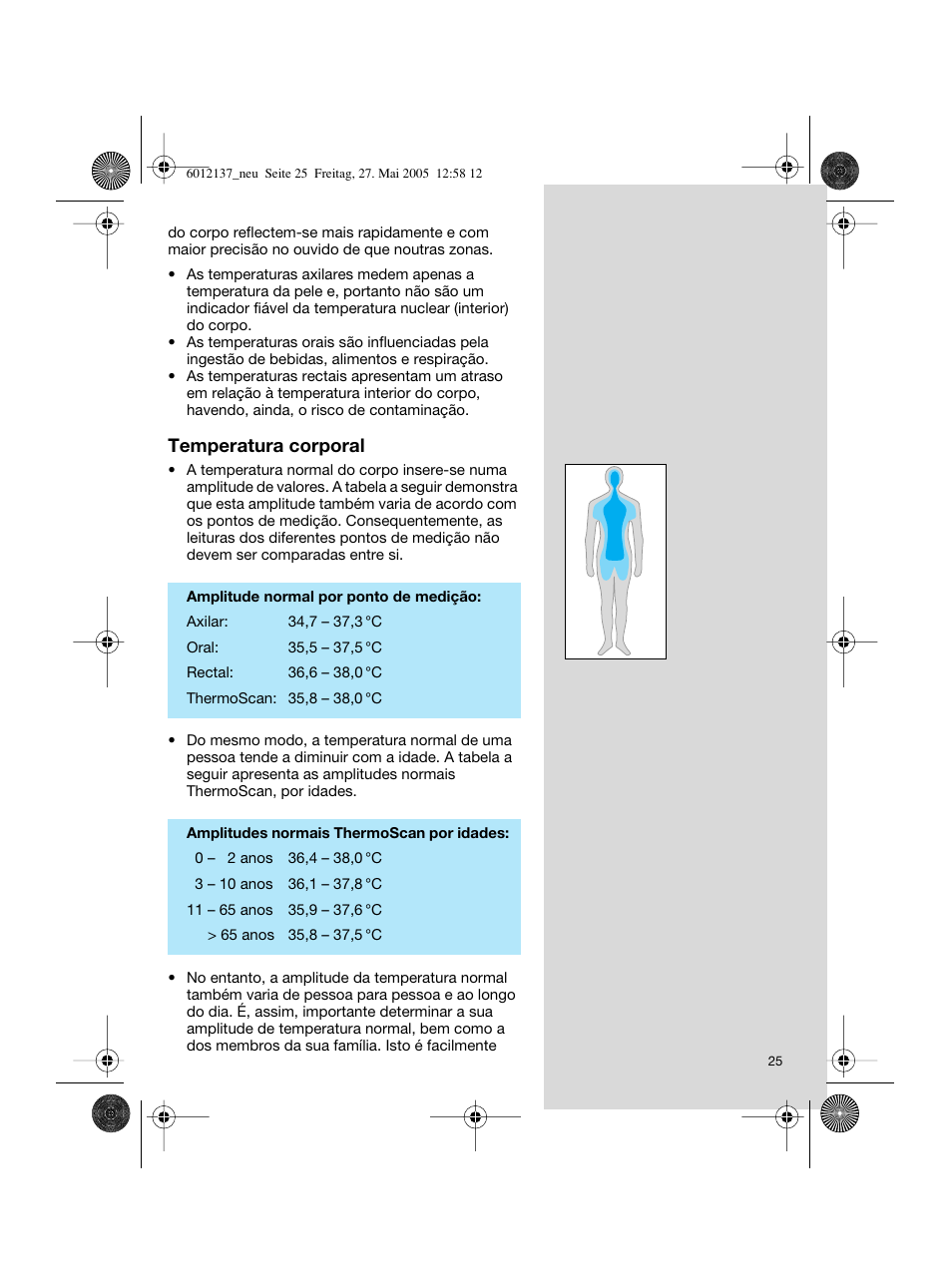 Braun ThermoScan IRT 3020 User Manual | Page 25 / 48