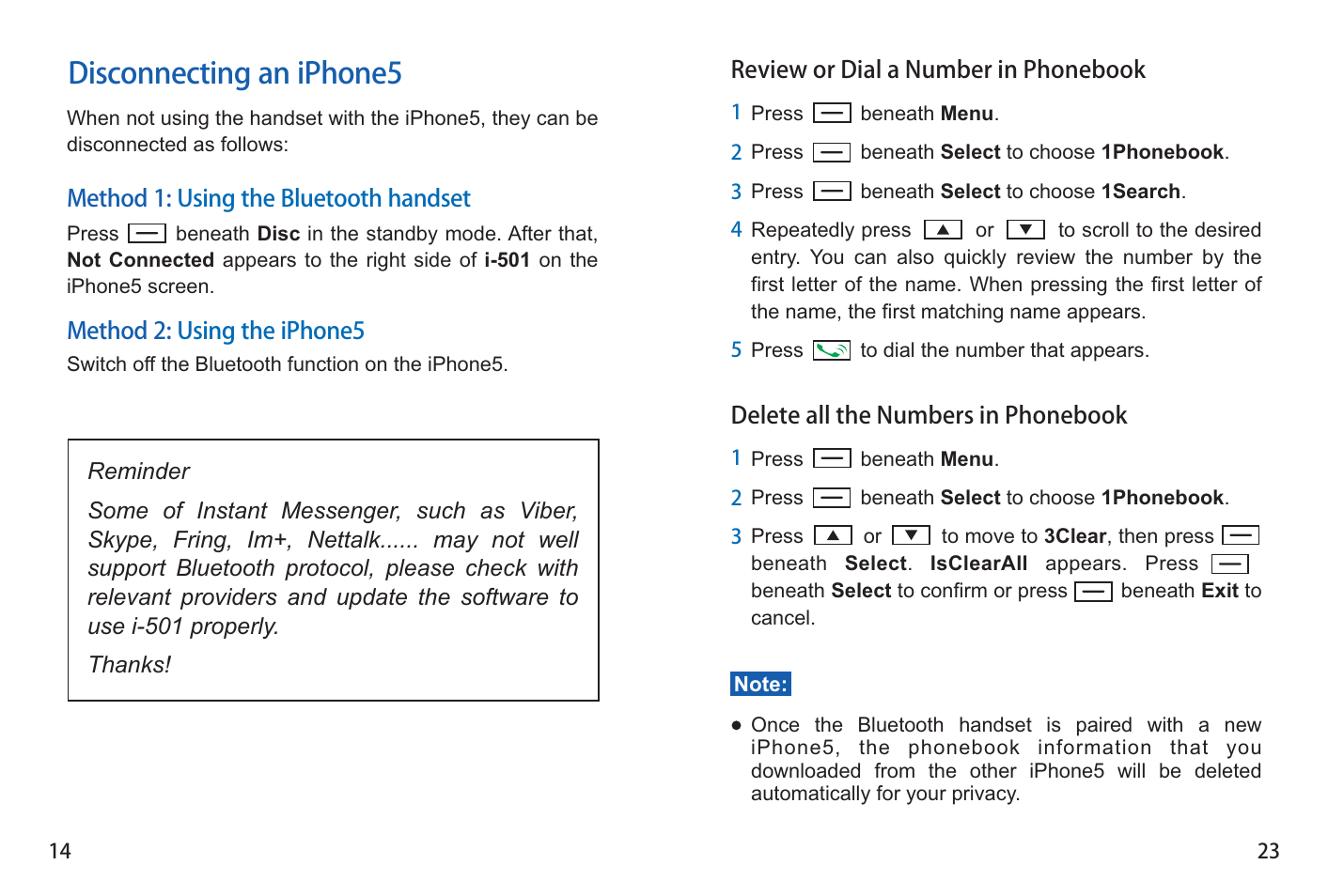 Disconnecting an iphone5 | iCreation i-501 User Manual | Page 15 / 38