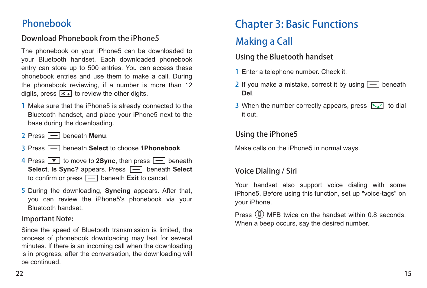 Chapter 3: basic functions, Phonebook, Making a call | iCreation i-501 User Manual | Page 16 / 38