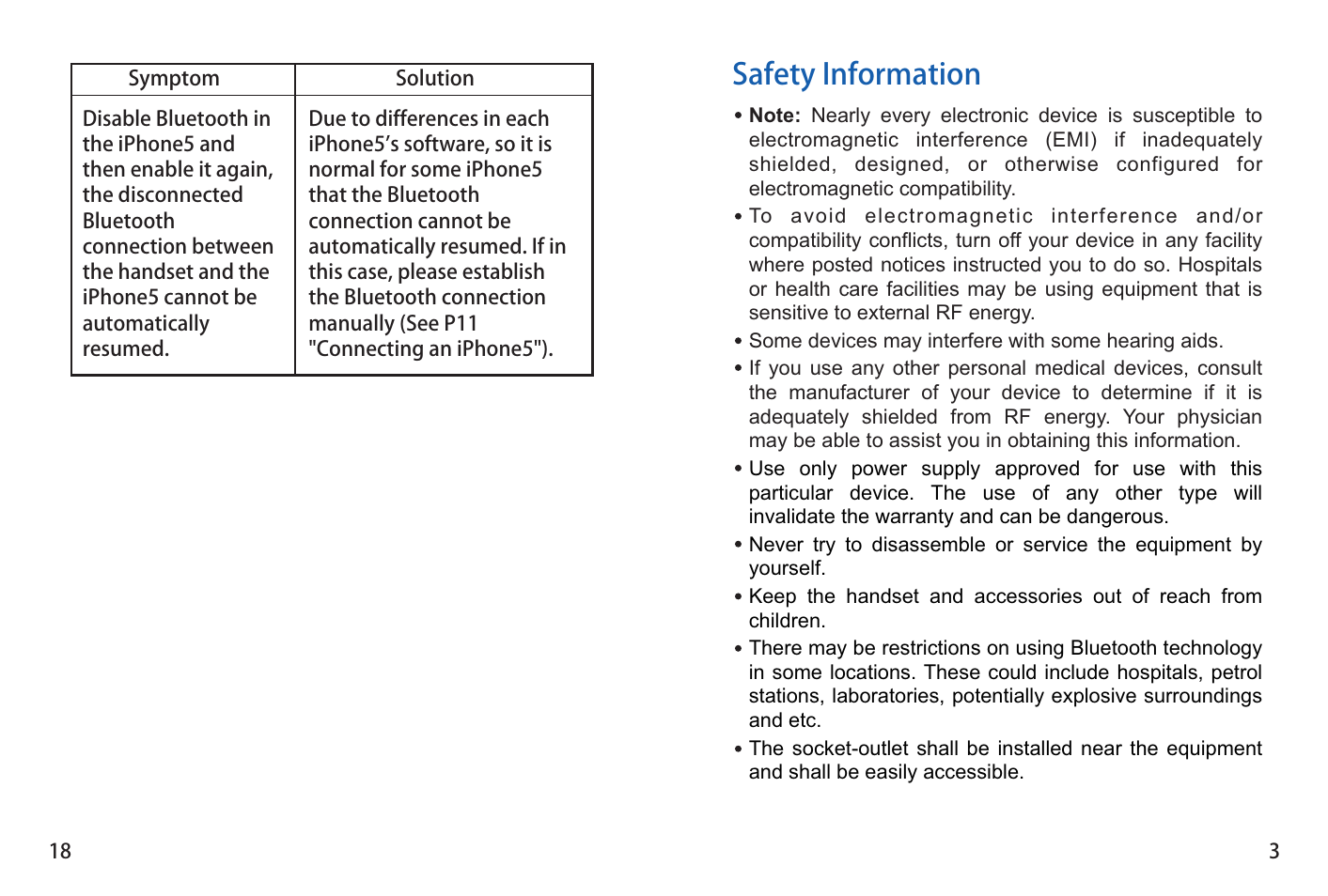 Safety information | iCreation i-500 User Manual | Page 19 / 23