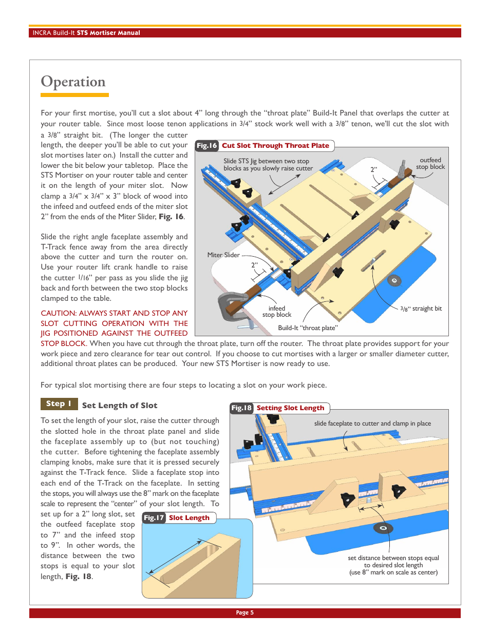 Operation | INCRA Build-It STS Mortiser User Manual | Page 6 / 12