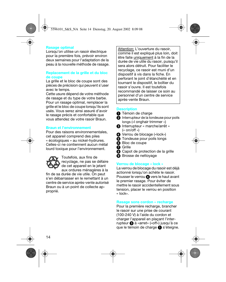 Braun 5596 User Manual | Page 14 / 25