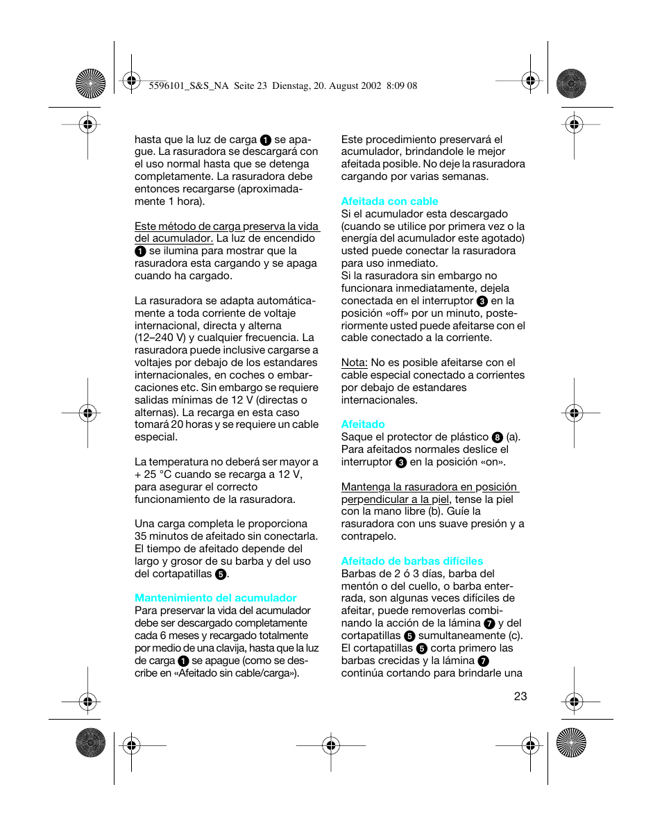 Braun 5596 User Manual | Page 23 / 25