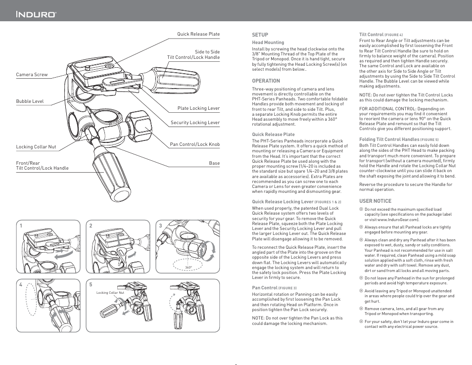 Induro PHT PanHead User Manual | Page 2 / 2