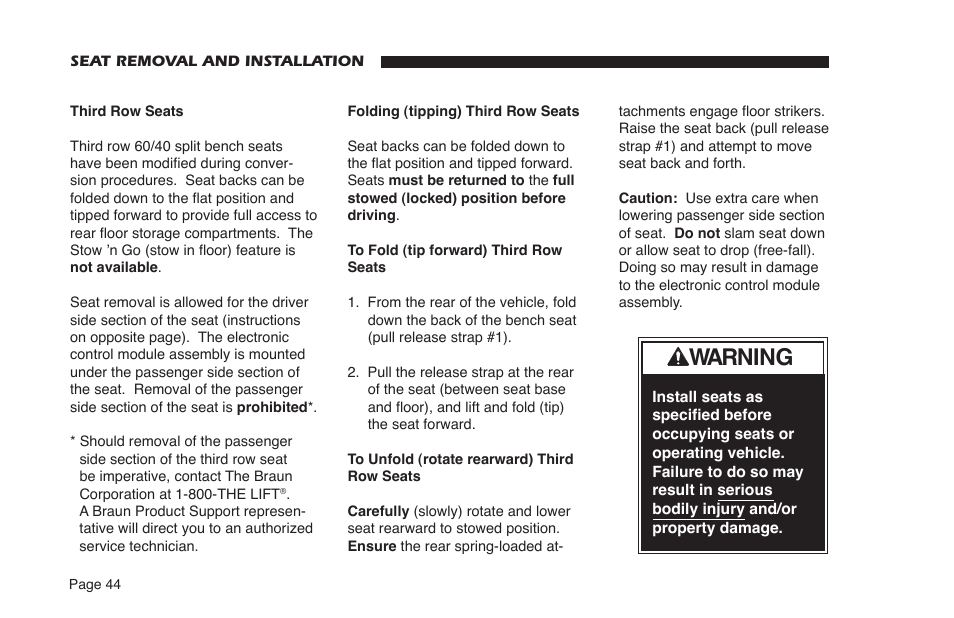 Warning | Braun 34443 User Manual | Page 46 / 62