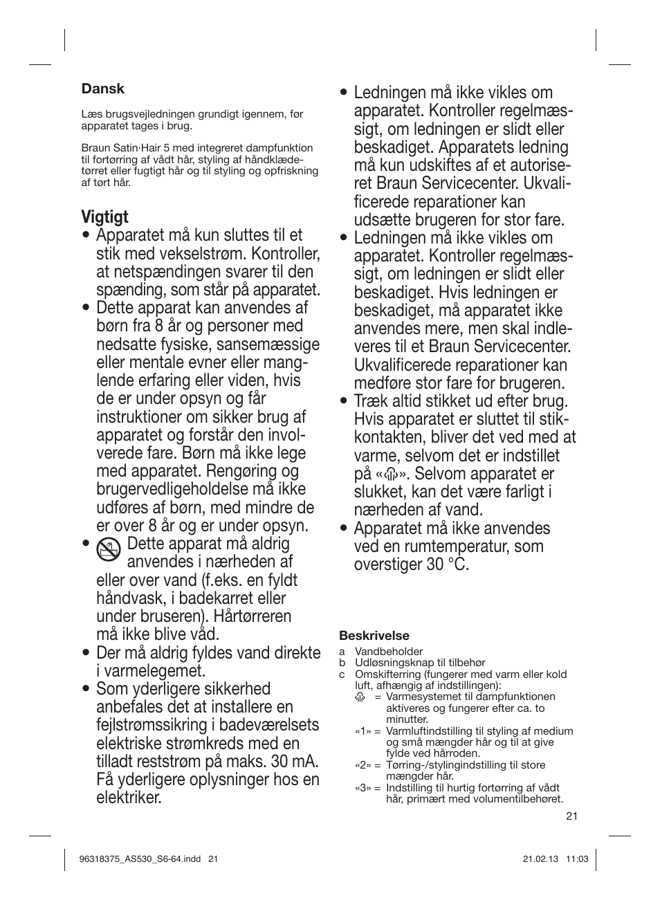 Braun Satin Hair 5 AS 530 User Manual | Page 20 / 59