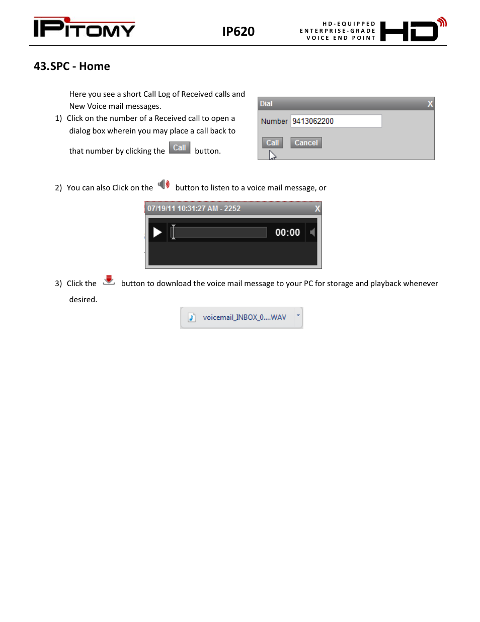 Spc - home, Ip620 | IPitomy IP620 User Manual User Manual | Page 34 / 52