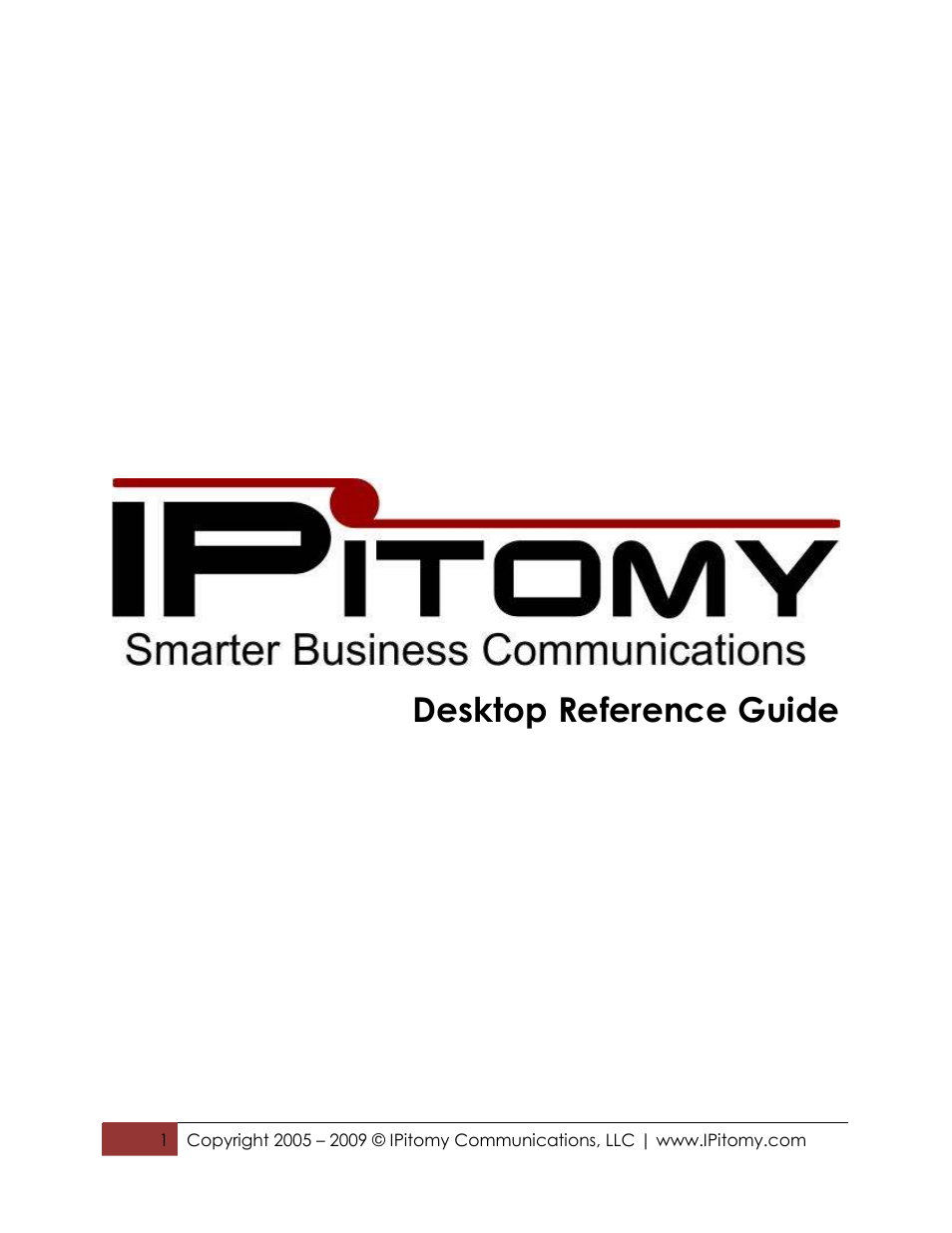 IPitomy IP550 Desktop Reference Guide User Manual | 10 pages