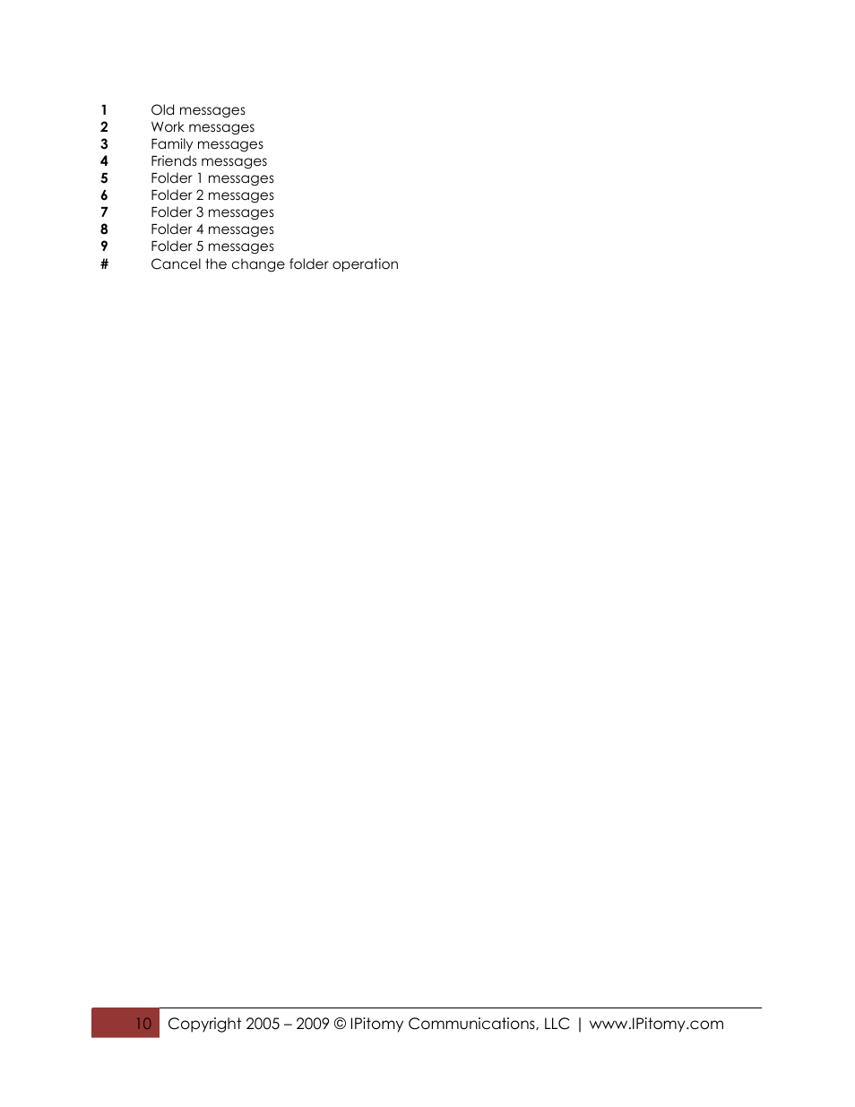 IPitomy IP550 Desktop Reference Guide User Manual | Page 10 / 10