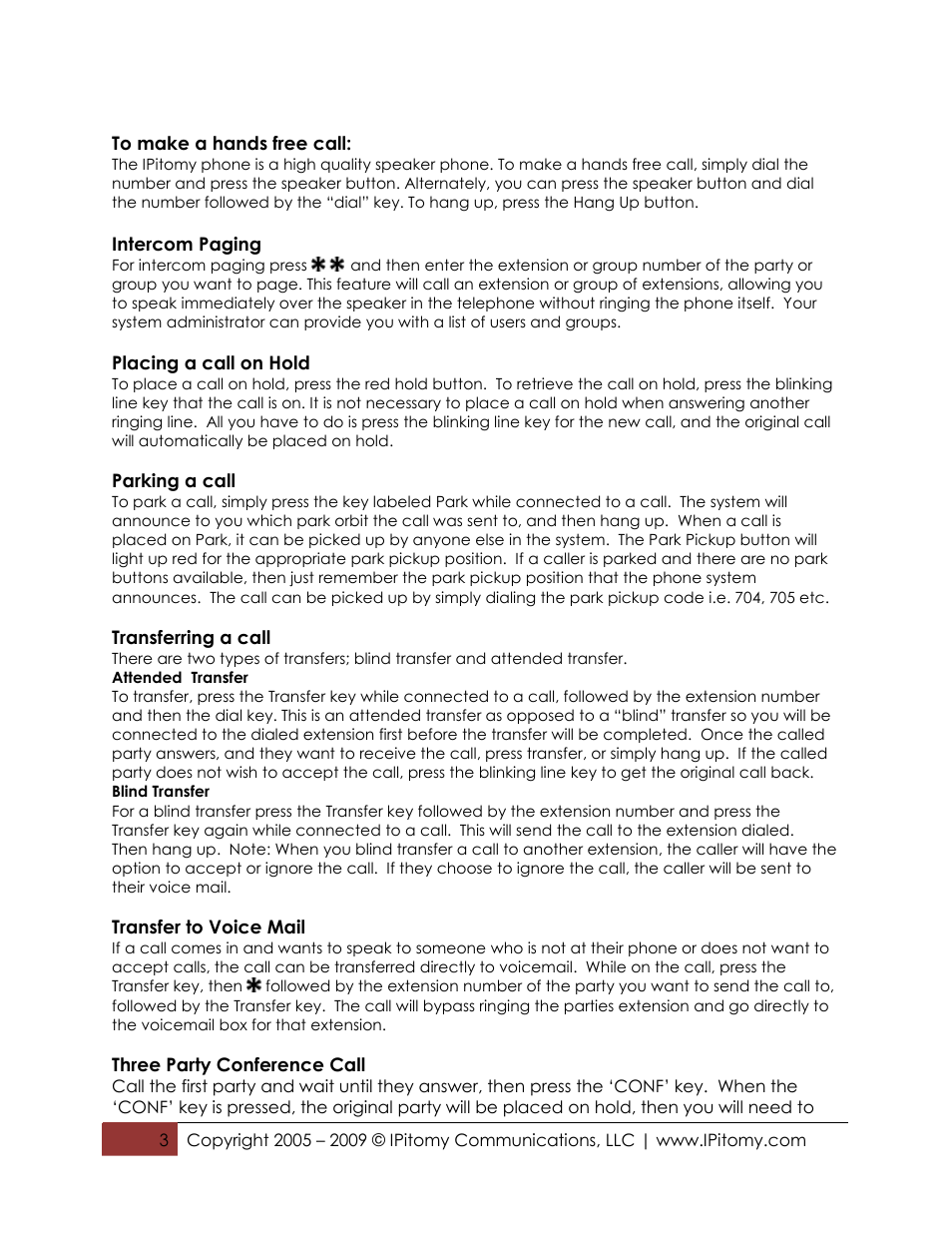 IPitomy IP550 Desktop Reference Guide User Manual | Page 3 / 10