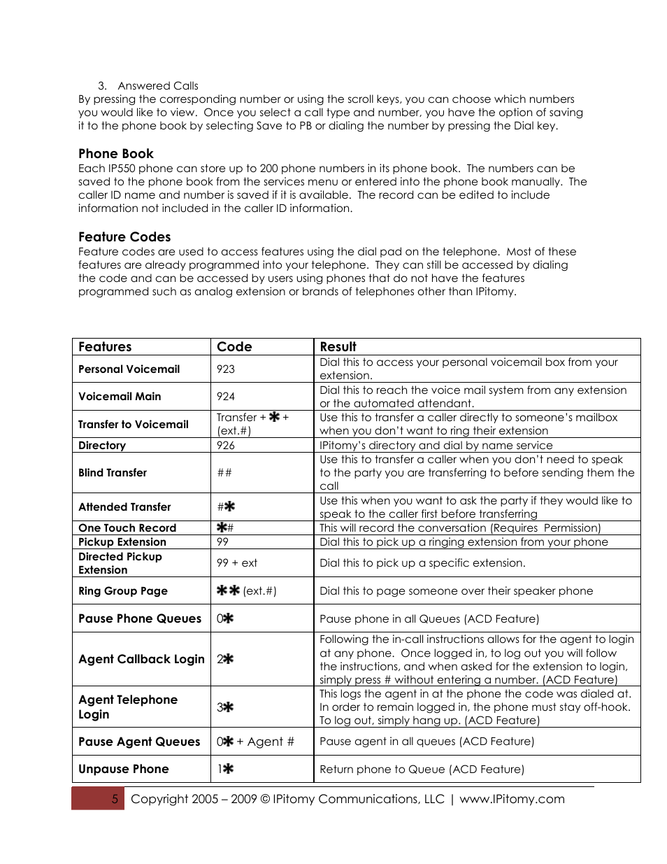 IPitomy IP550 Desktop Reference Guide User Manual | Page 5 / 10