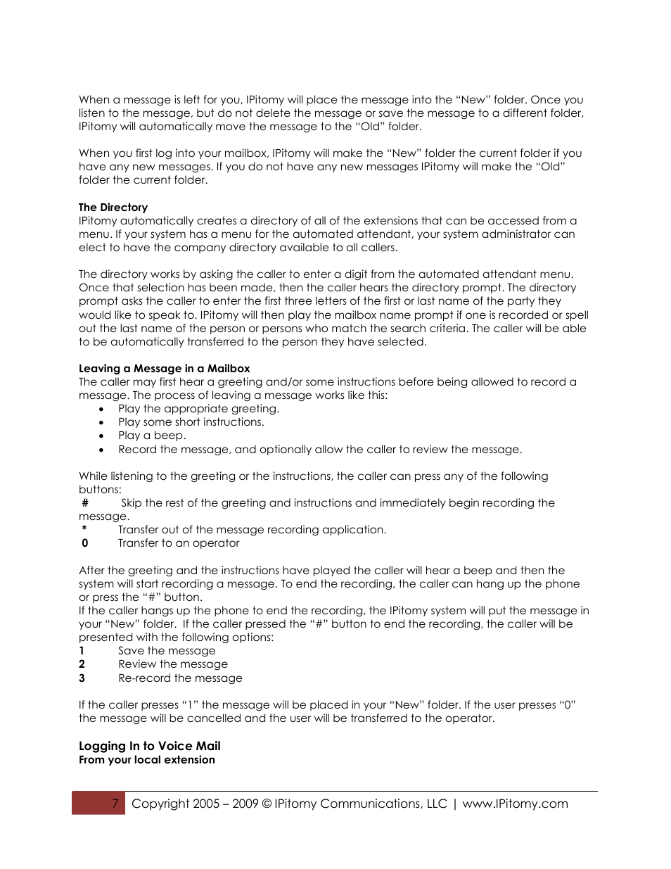 IPitomy IP550 Desktop Reference Guide User Manual | Page 7 / 10
