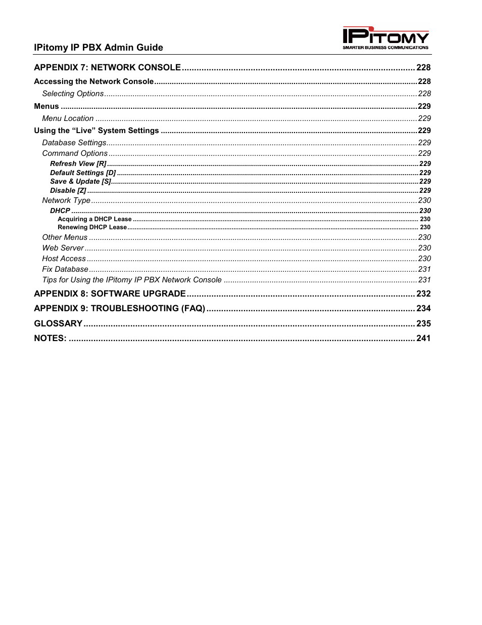 IPitomy IP1100+ PBX Administrator Guide User Manual | Page 10 / 259