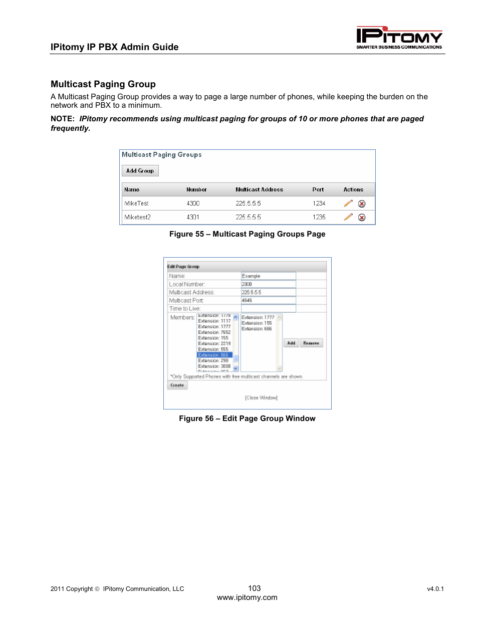 IPitomy IP1100+ PBX Administrator Guide User Manual | Page 121 / 259