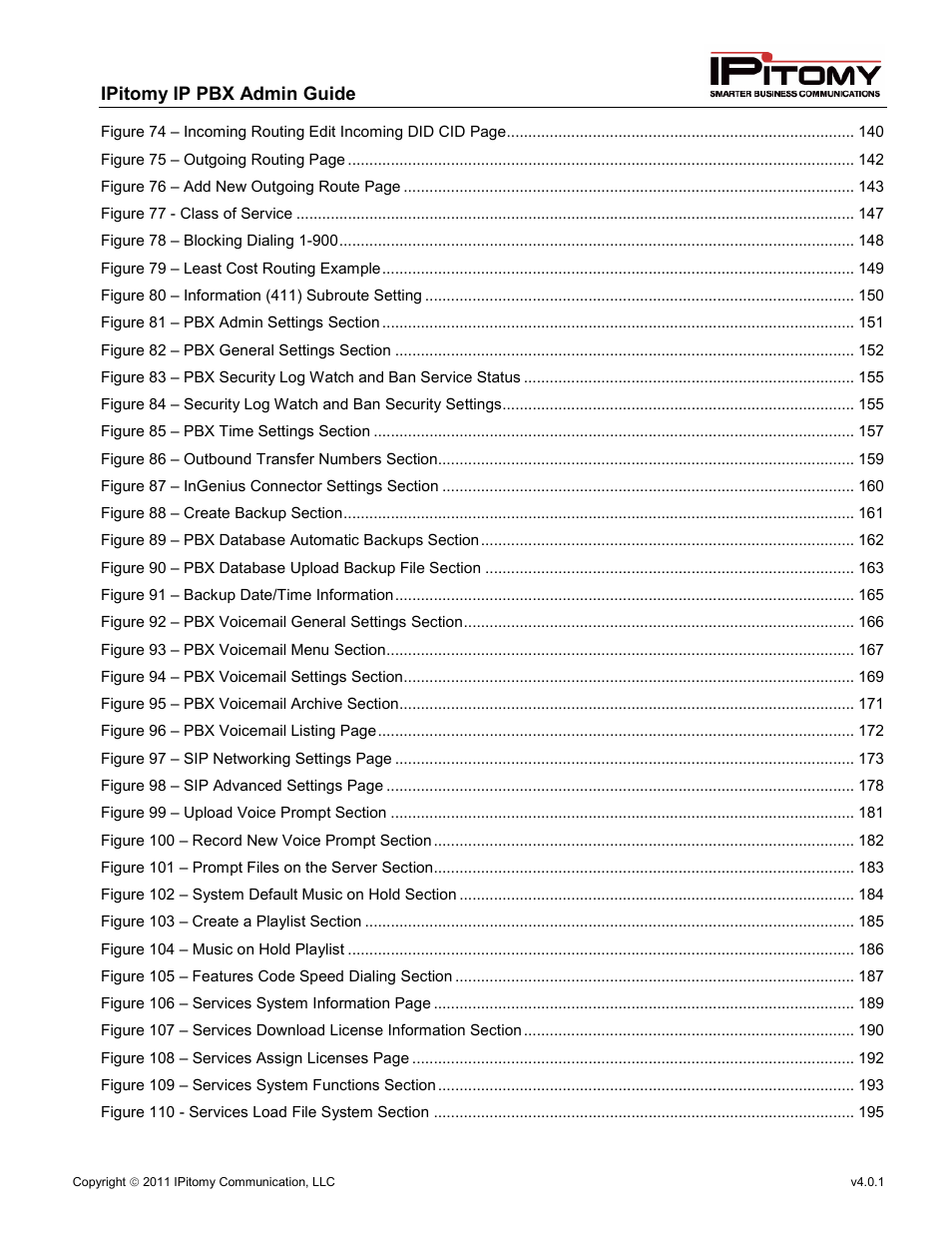IPitomy IP1100+ PBX Administrator Guide User Manual | Page 13 / 259