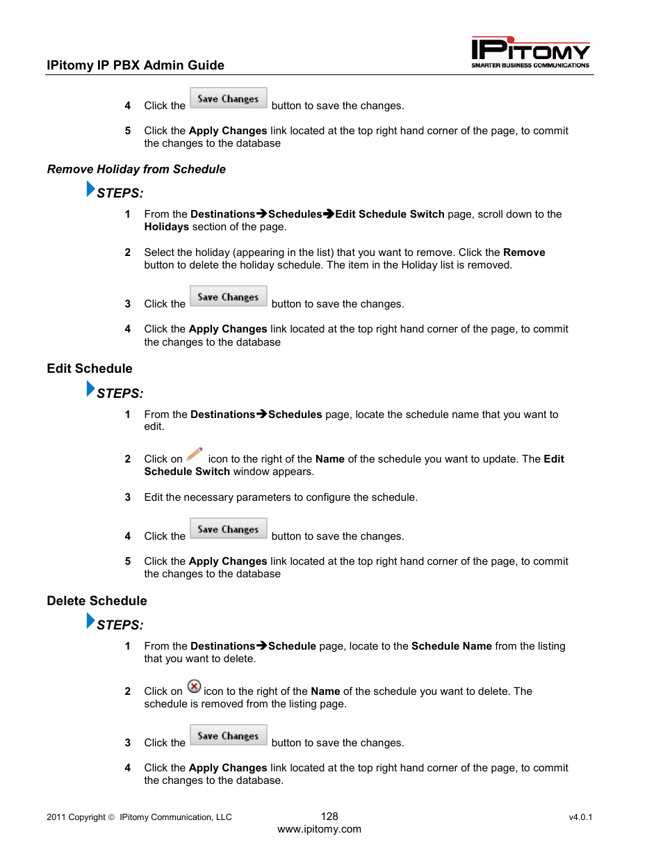IPitomy IP1100+ PBX Administrator Guide User Manual | Page 146 / 259