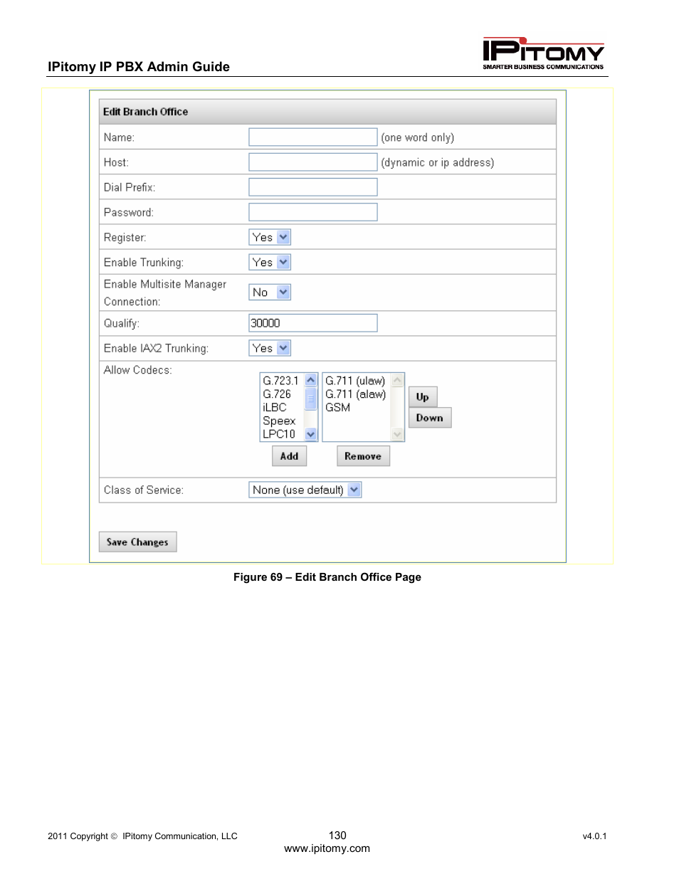 IPitomy IP1100+ PBX Administrator Guide User Manual | Page 148 / 259
