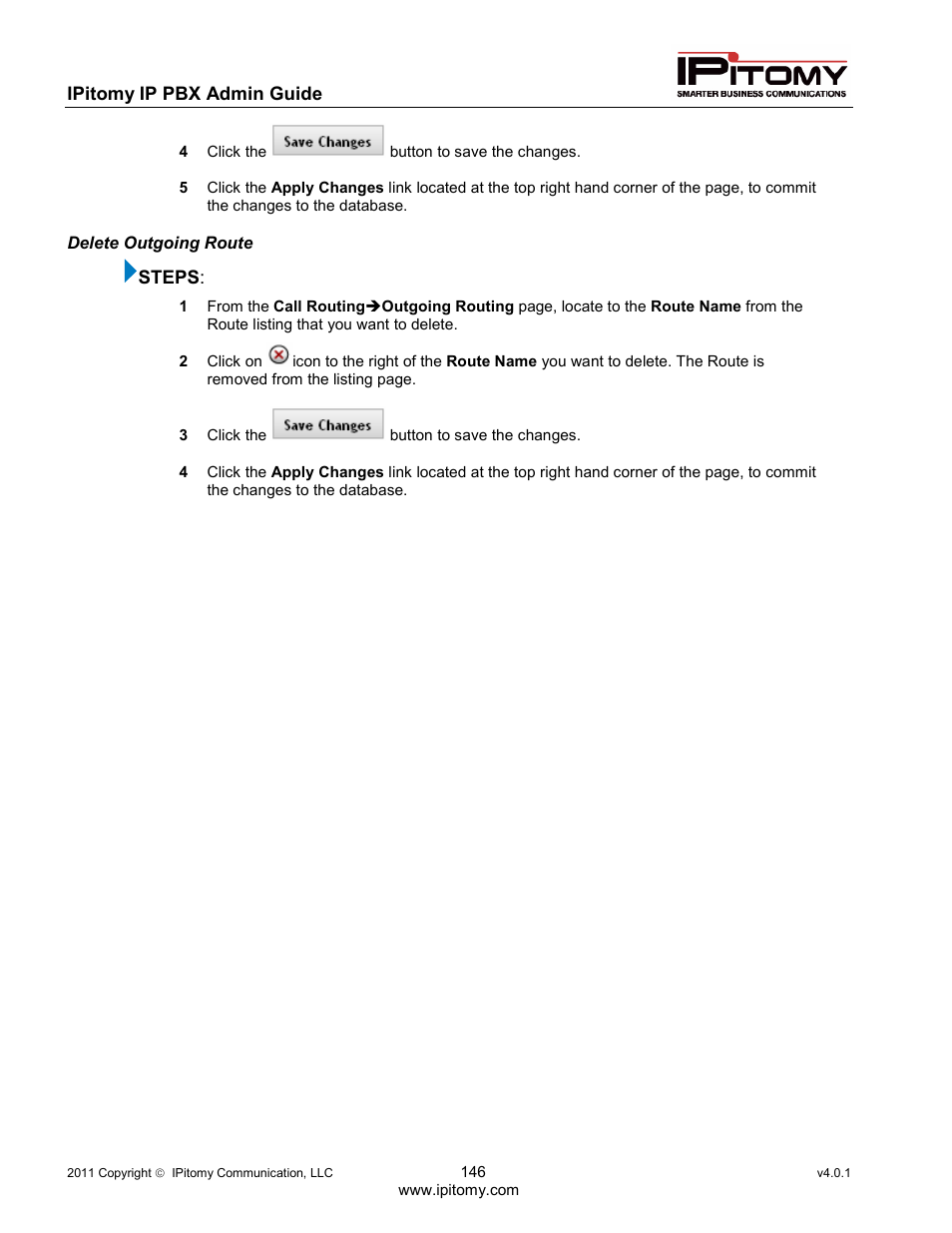 IPitomy IP1100+ PBX Administrator Guide User Manual | Page 164 / 259