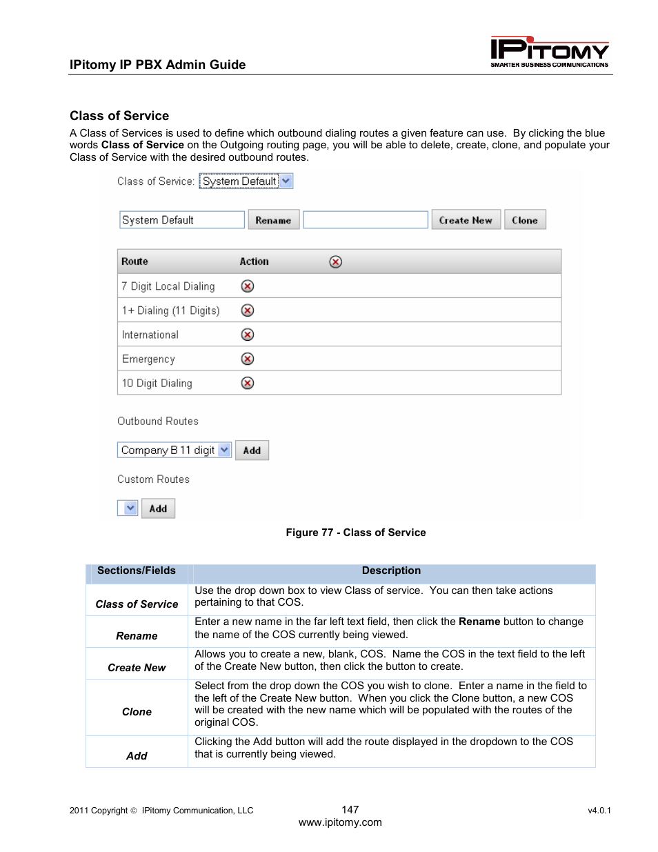 IPitomy IP1100+ PBX Administrator Guide User Manual | Page 165 / 259