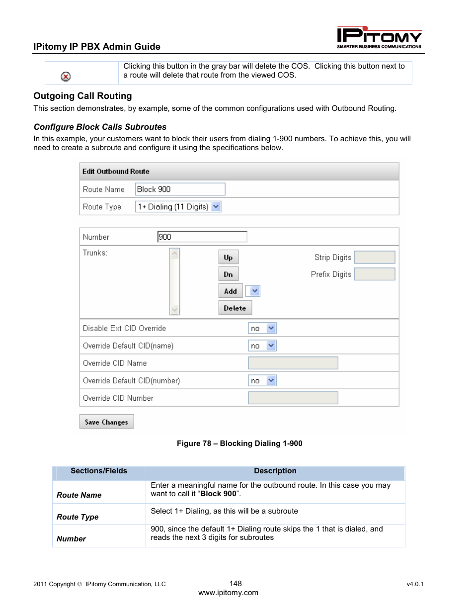 IPitomy IP1100+ PBX Administrator Guide User Manual | Page 166 / 259