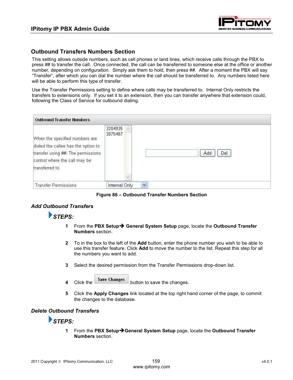 IPitomy IP1100+ PBX Administrator Guide User Manual | Page 177 / 259