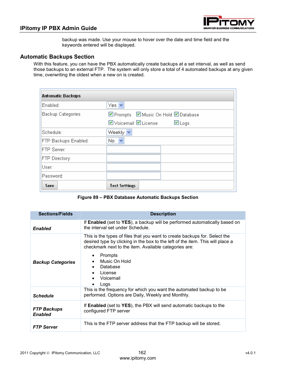 IPitomy IP1100+ PBX Administrator Guide User Manual | Page 180 / 259