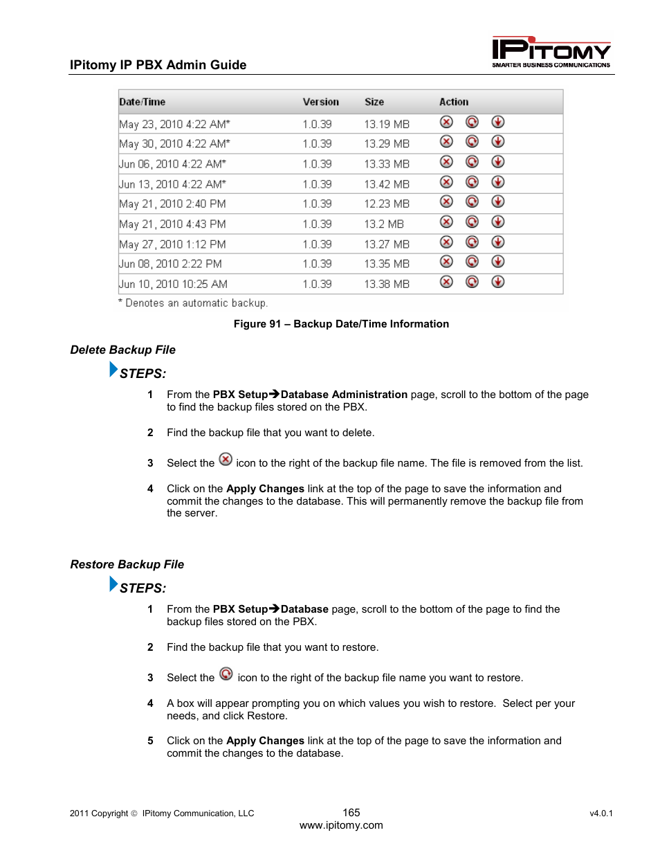 IPitomy IP1100+ PBX Administrator Guide User Manual | Page 183 / 259