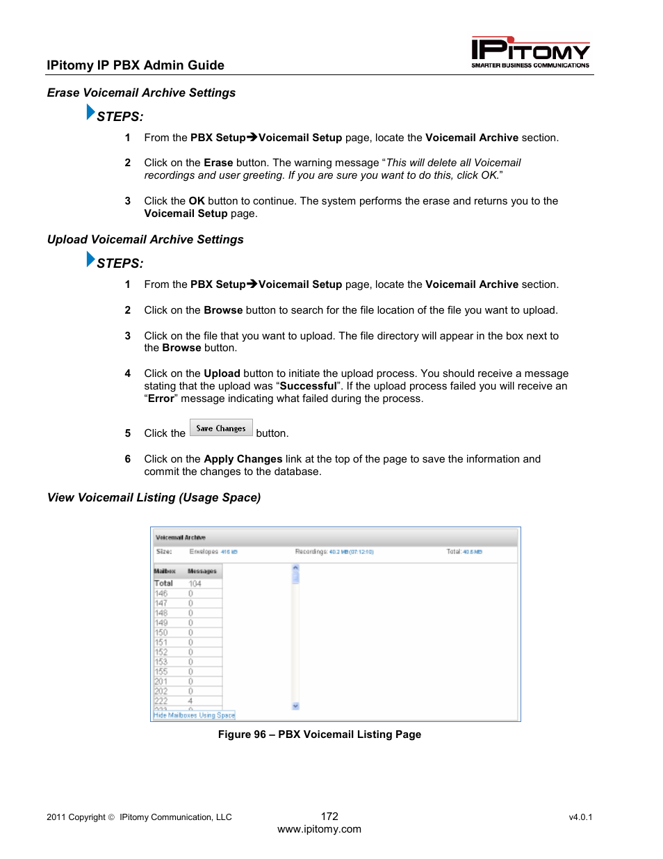IPitomy IP1100+ PBX Administrator Guide User Manual | Page 190 / 259