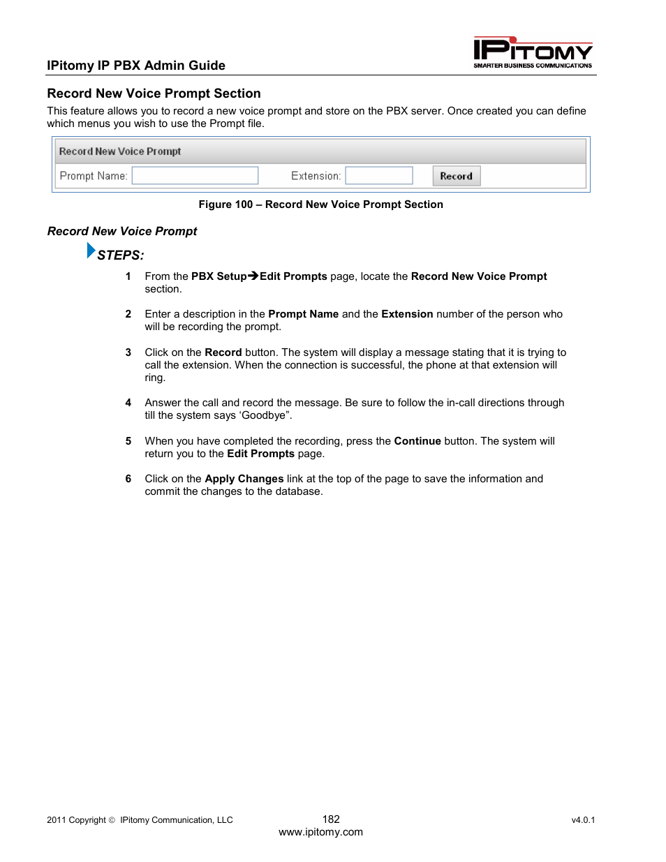 IPitomy IP1100+ PBX Administrator Guide User Manual | Page 200 / 259