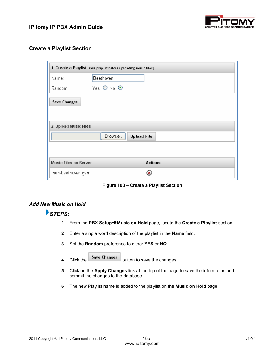 IPitomy IP1100+ PBX Administrator Guide User Manual | Page 203 / 259