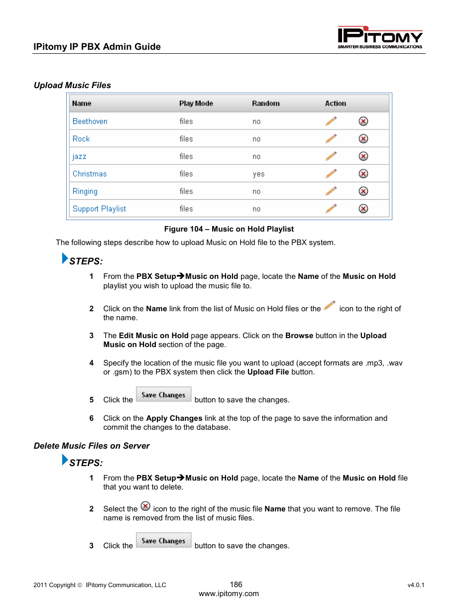 IPitomy IP1100+ PBX Administrator Guide User Manual | Page 204 / 259