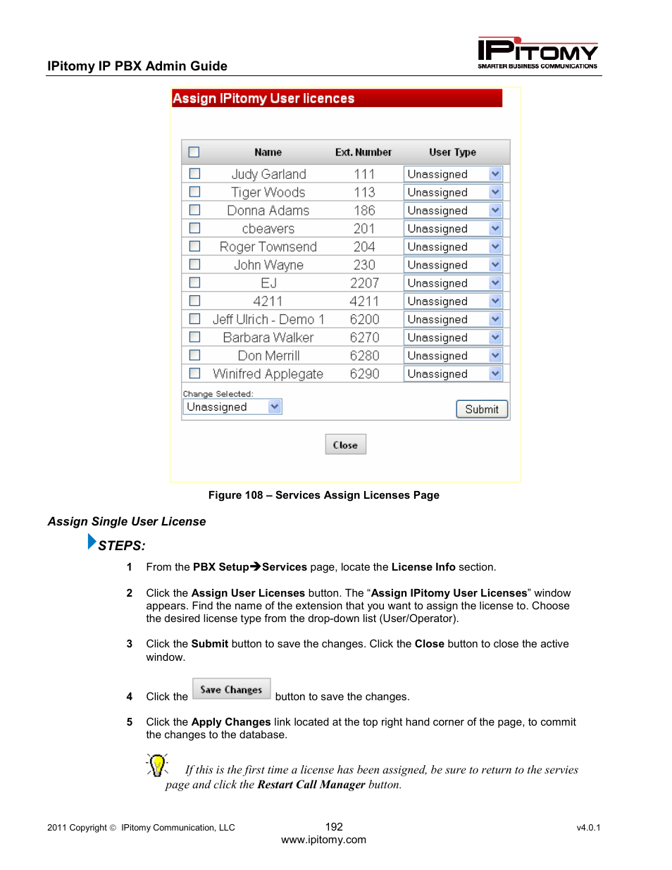 IPitomy IP1100+ PBX Administrator Guide User Manual | Page 210 / 259