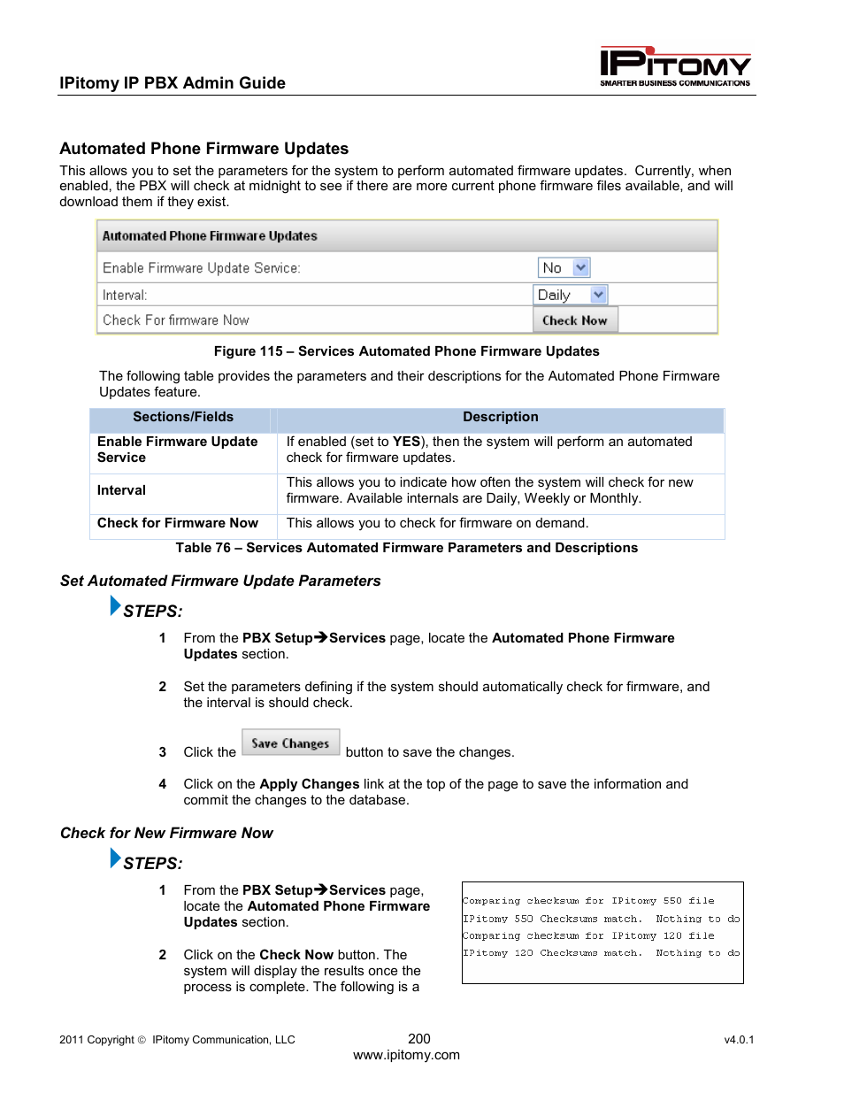 IPitomy IP1100+ PBX Administrator Guide User Manual | Page 218 / 259