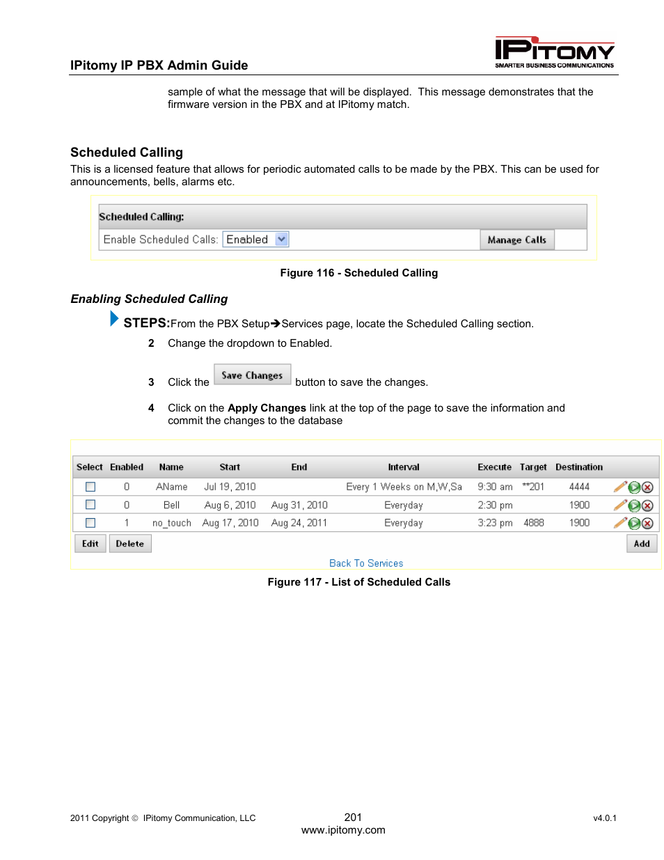 IPitomy IP1100+ PBX Administrator Guide User Manual | Page 219 / 259