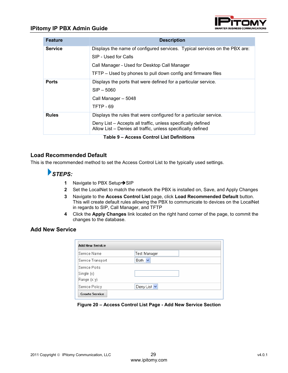 IPitomy IP1100+ PBX Administrator Guide User Manual | Page 47 / 259