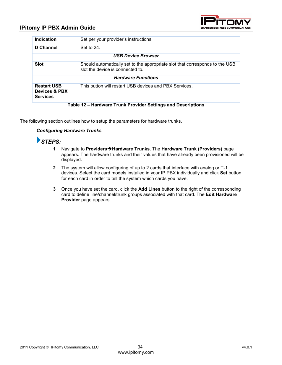 IPitomy IP1100+ PBX Administrator Guide User Manual | Page 52 / 259