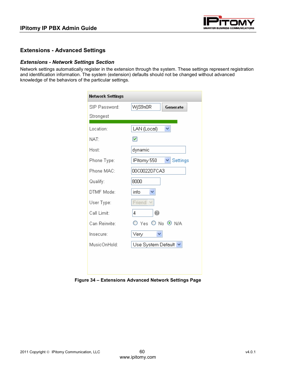 IPitomy IP1100+ PBX Administrator Guide User Manual | Page 78 / 259