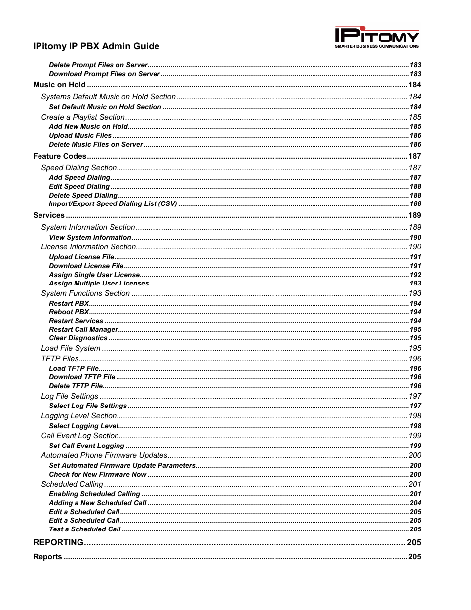 IPitomy IP1100+ PBX Administrator Guide User Manual | Page 8 / 259