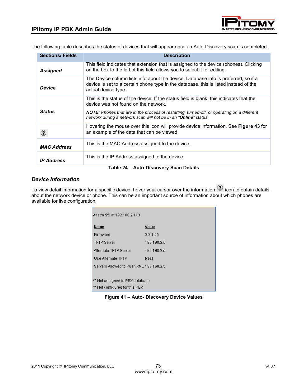 IPitomy IP1100+ PBX Administrator Guide User Manual | Page 91 / 259