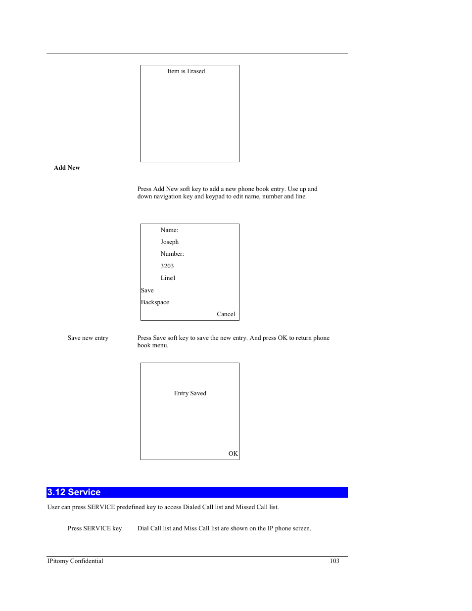 12 service | IPitomy IP550 User Manual Ver.1 User Manual | Page 108 / 117