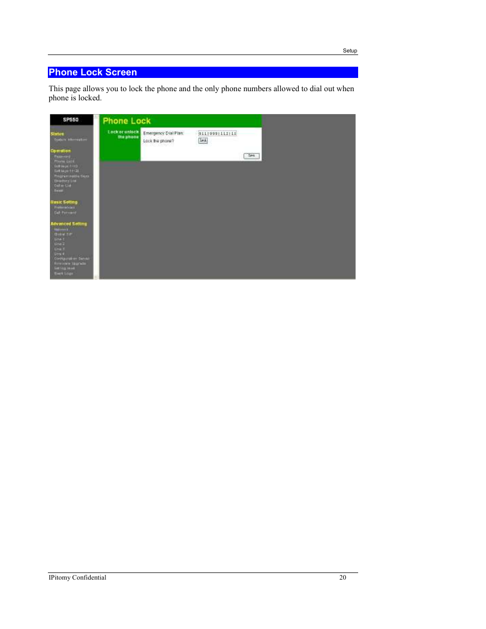 Phone lock screen | IPitomy IP550 User Manual Ver.1 User Manual | Page 25 / 117