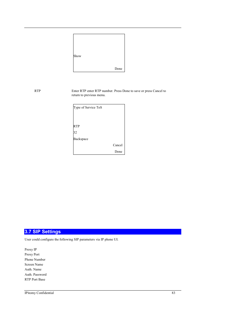 7 sip settings | IPitomy IP550 User Manual Ver.1 User Manual | Page 88 / 117