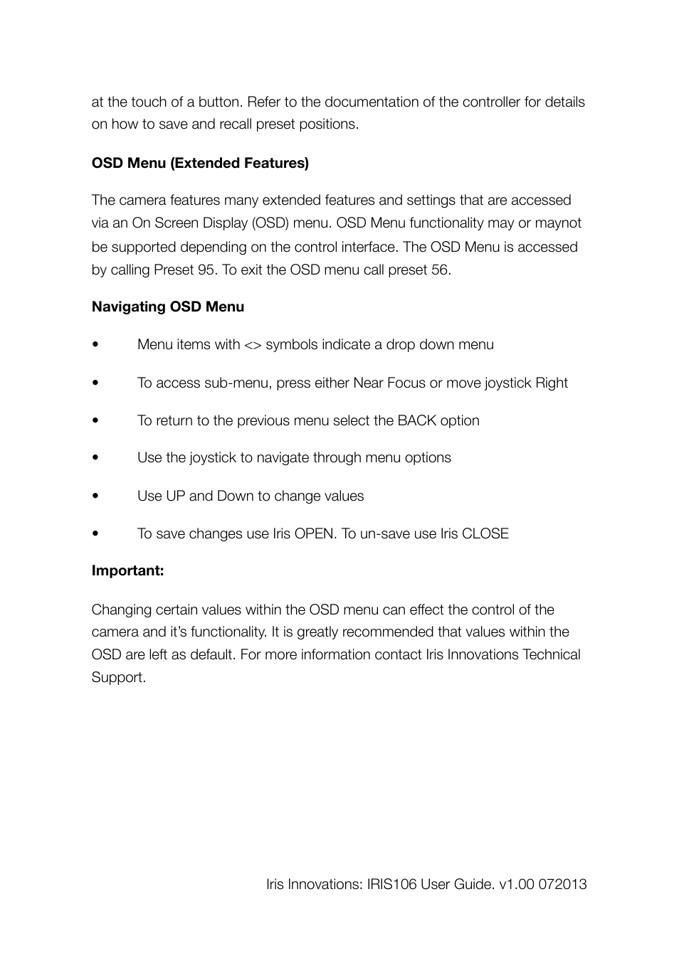 I.R.I.S. 106 User Manual | Page 11 / 16