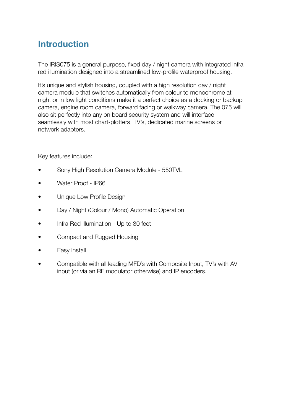 Introduction | I.R.I.S. 075 User Manual | Page 3 / 12